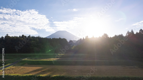 大山と棚田