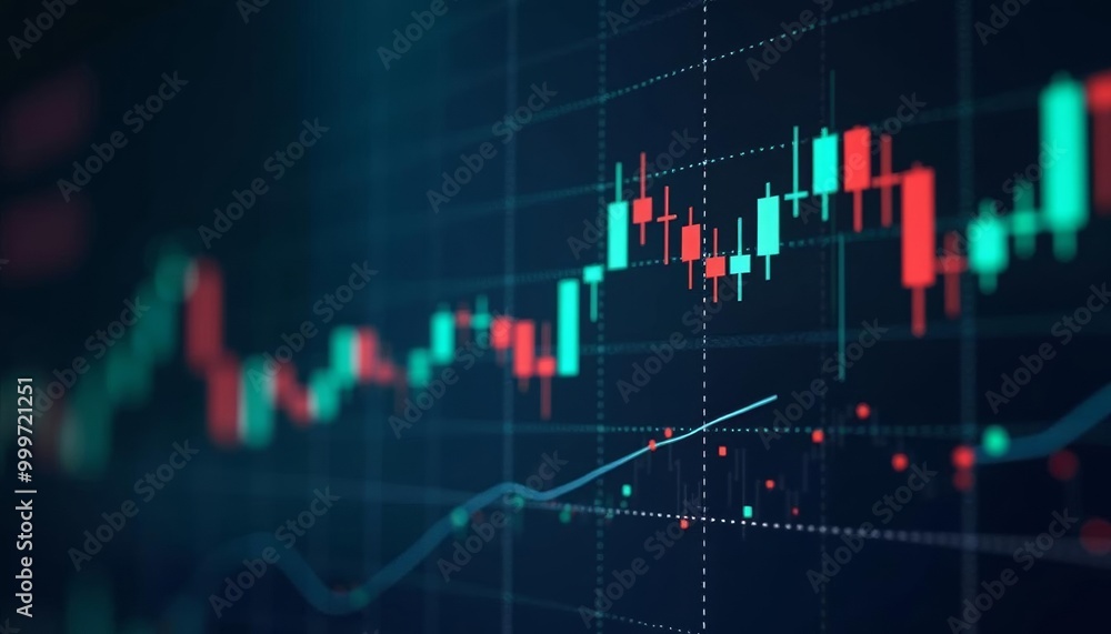 Dynamic financial market data on a digital screen Dynamic financial market data on a digital screen