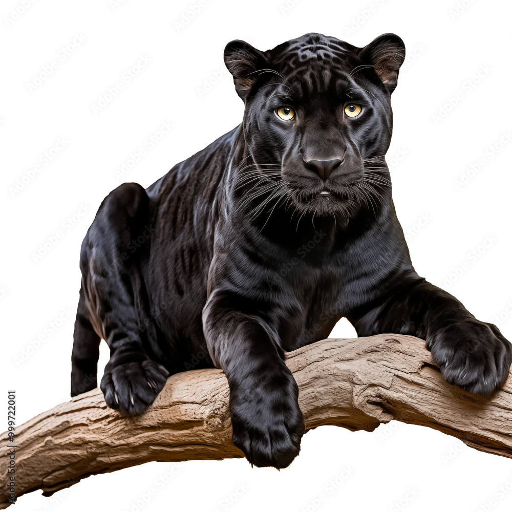 black panther on a branch black panther on a branch