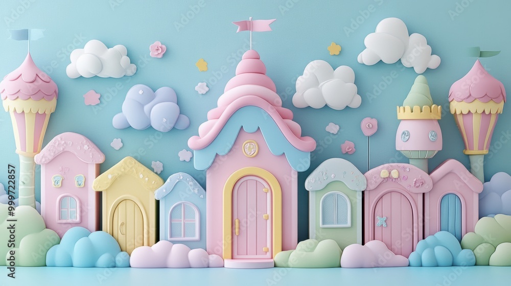 Cute Cartoon Houses. Cute Cartoon Houses.