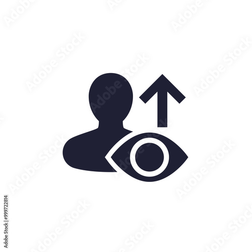 viewers, growing audience icon on white