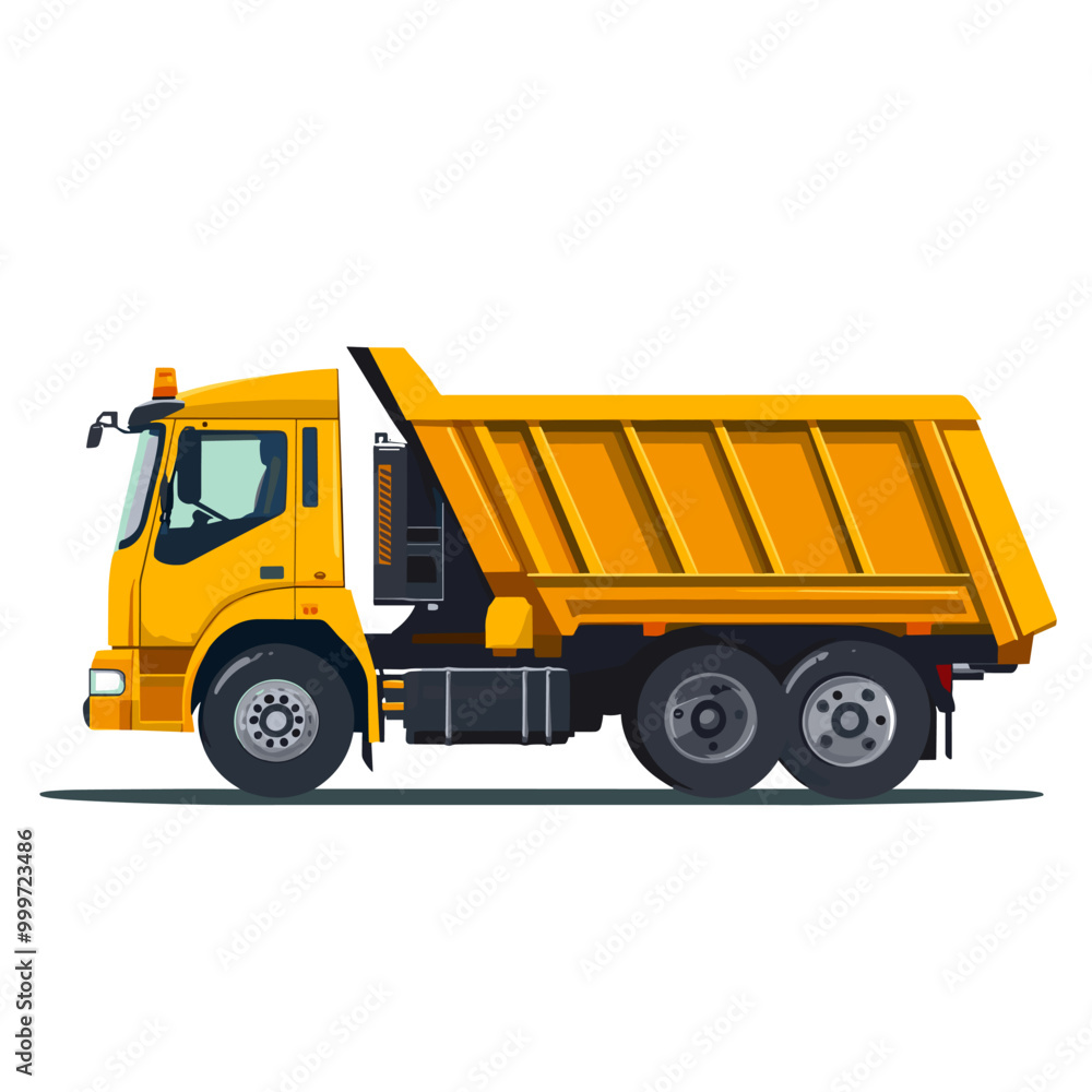 vector garbage truck flat style on white background .Generative AI vector garbage truck flat style on white background .Generative AI