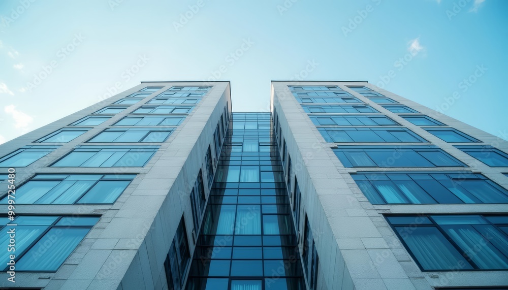 Modern architectural marvel under a clear sky Modern architectural marvel under a clear sky