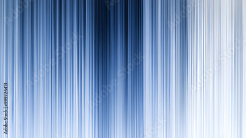 Abstract blue vertical lines with a gradient effect creating a serene and calming atmosphere in modern art photo