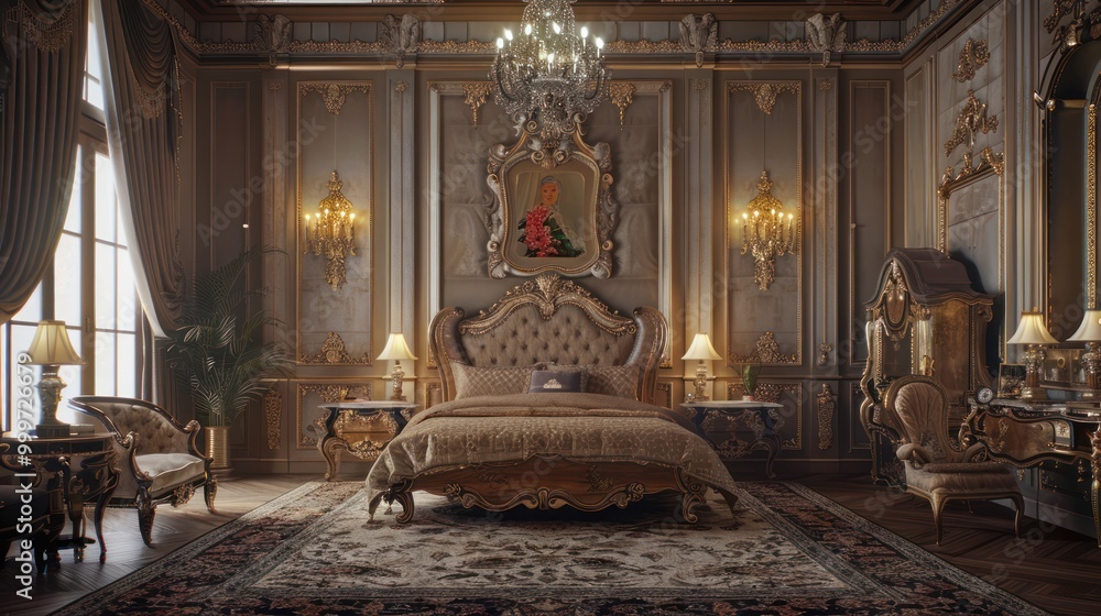 Fototapeta premium Luxurious Bedroom Interior Design