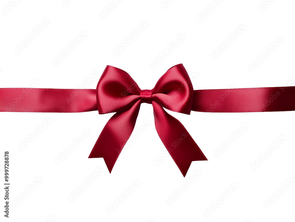 Fototapeta premium red bow isolated on transparent background