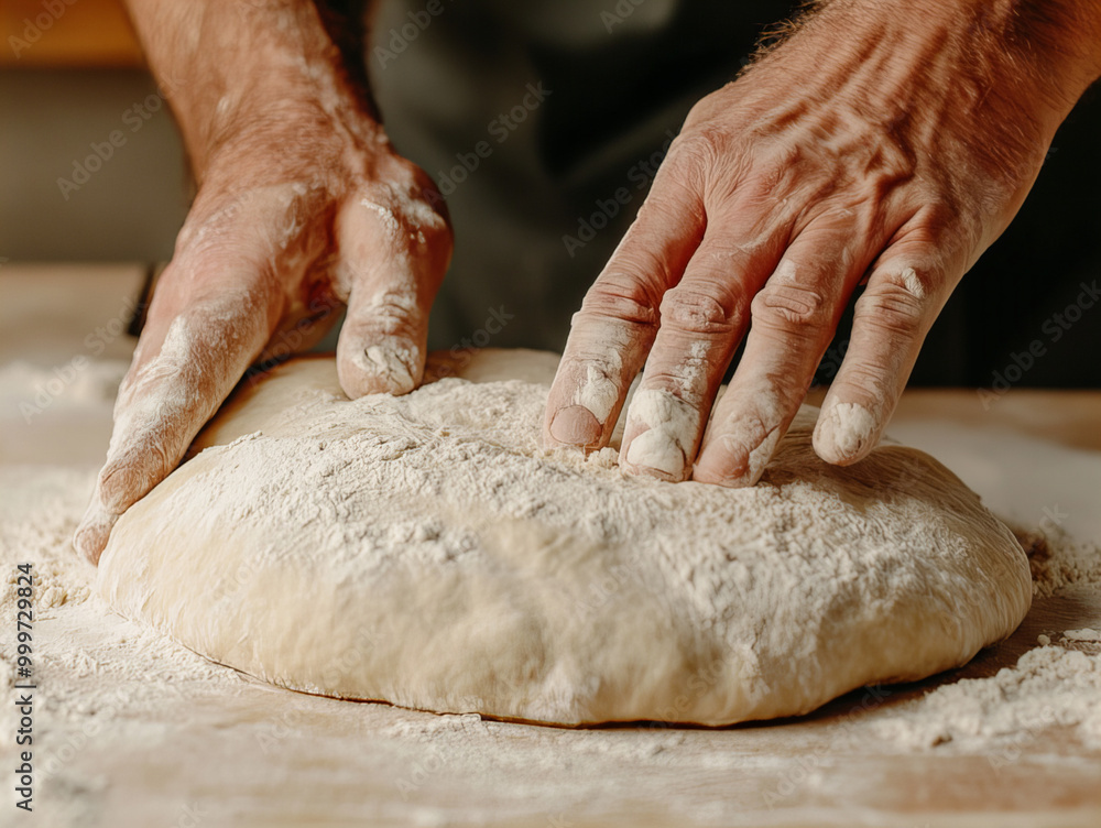 An engaging image capturing the process of baking bread, cakes, and cookies, showcasing the baker's skilled hands at work. The scene is filled with the warmth and aroma of fresh dough, artfully shaped An engaging image capturing the process of baking bread, cakes, and cookies, showcasing the baker's skilled hands at work. The scene is filled with the warmth and aroma of fresh dough, artfully shaped