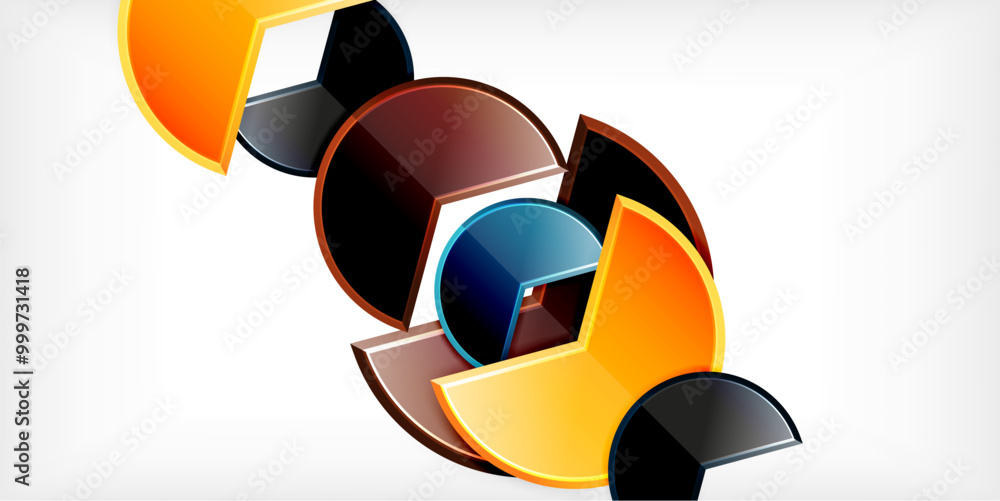 Glass reflective geometric round shapes background. Vector Illustration For Wallpaper, Banner, Background, Card, Book Illustration, landing page Glass reflective geometric round shapes background. Vector Illustration For Wallpaper, Banner, Background, Card, Book Illustration, landing page