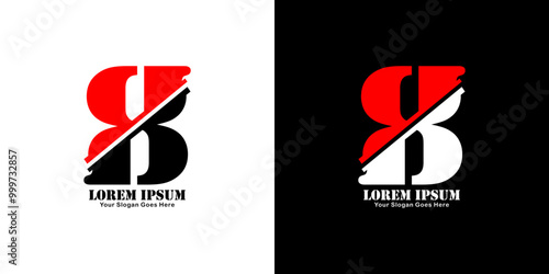 BB letter logo design combined in an inverted way
