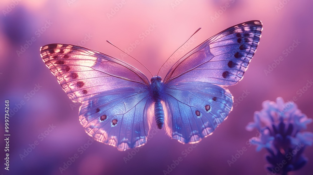 A Delicate Butterfly in Purple Haze A Delicate Butterfly in Purple Haze