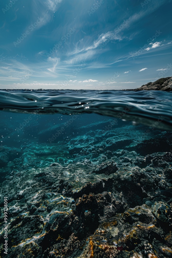 A scenic view of the ocean floor, suitable for use in travel or nature-themed projects A scenic view of the ocean floor, suitable for use in travel or nature-themed projects