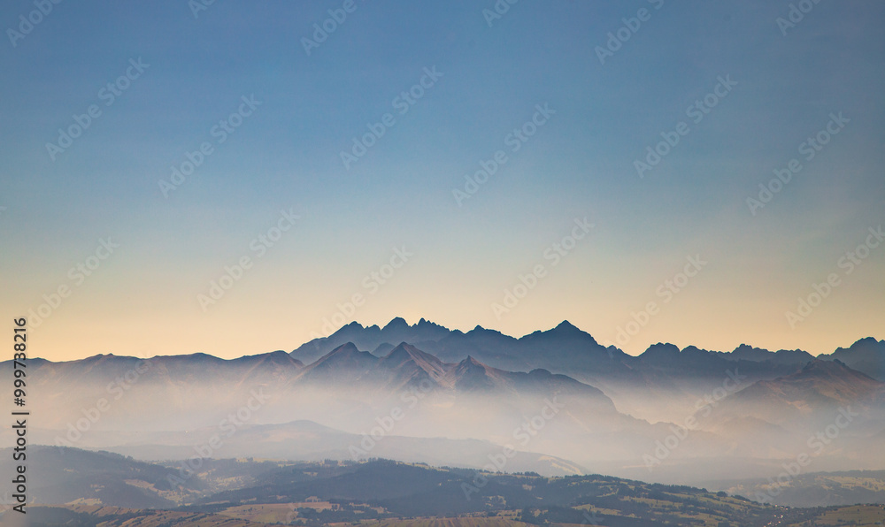 Fototapeta premium sunrise in the tatry mountains