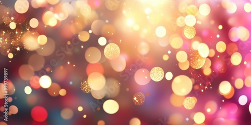 A vibrant, colorful bokeh background with soft, glowing lights for festive or creative use.