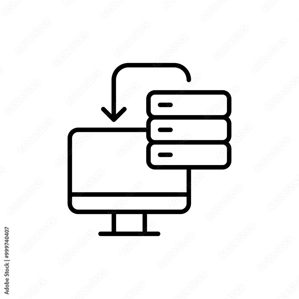 Data exchange outline icons, minimalist vector illustration ,simple transparent graphic element .Isolated on white background Data exchange outline icons, minimalist vector illustration ,simple transparent graphic element .Isolated on white background