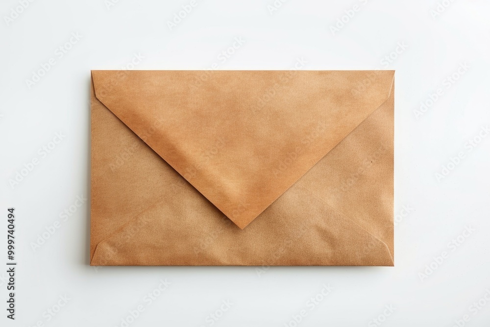 A simple postal envelope lying flat with its contents spilling out A simple postal envelope lying flat with its contents spilling out