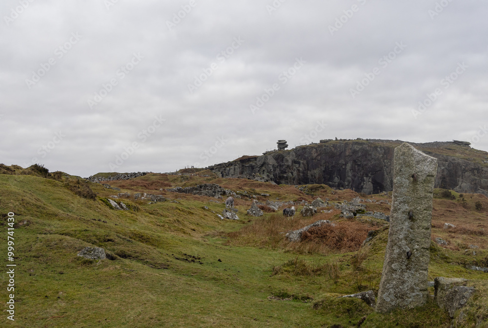 Looking at the cheesewring at Minions on Bodmin Moor on a grey cloudy day
Looking at the cheesewring at Minions on Bodmin Moor on a grey cloudy day