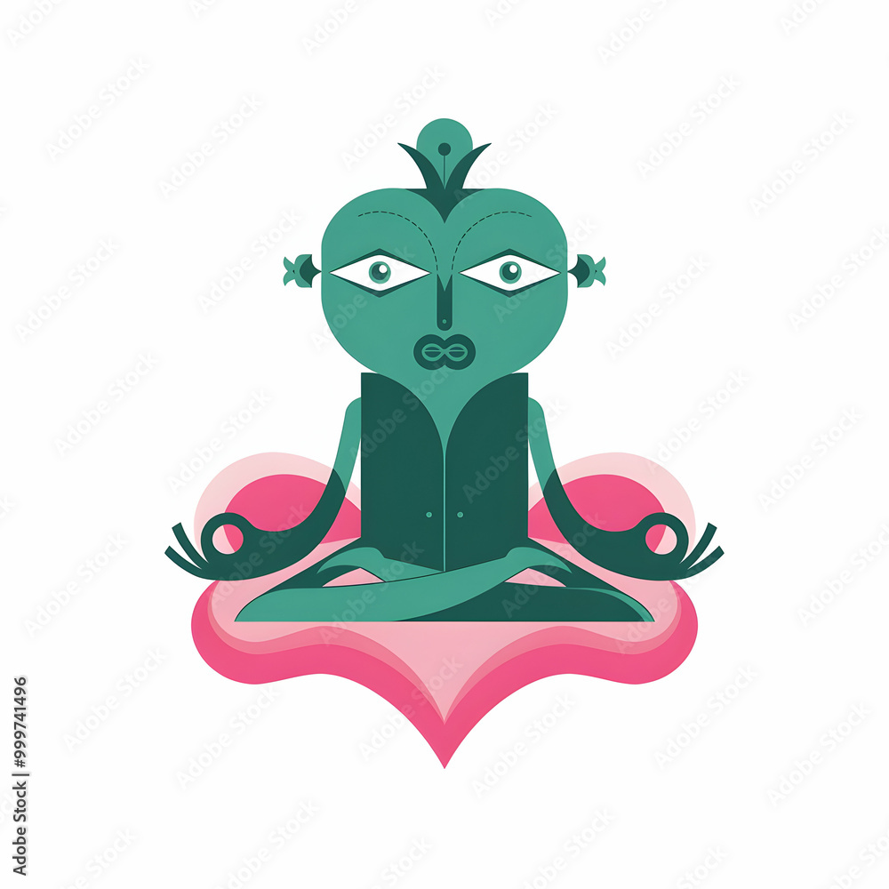 meditation illustration in flat design style meditation illustration in flat design style