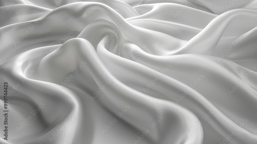 Obraz premium White silk background close up