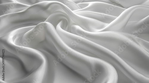 White silk background close up