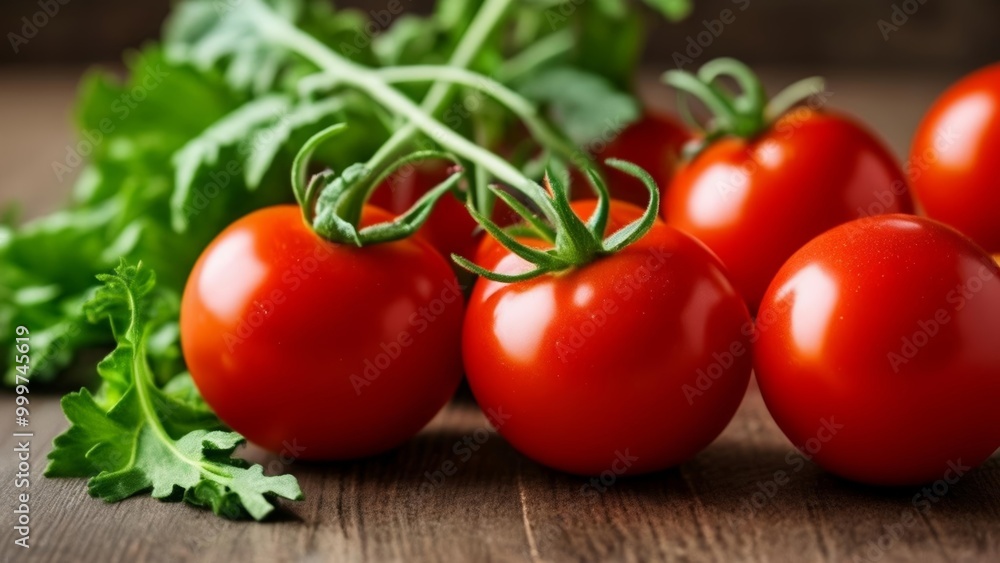Fresh tomatoes and basil ready for a summer salad Fresh tomatoes and basil ready for a summer salad