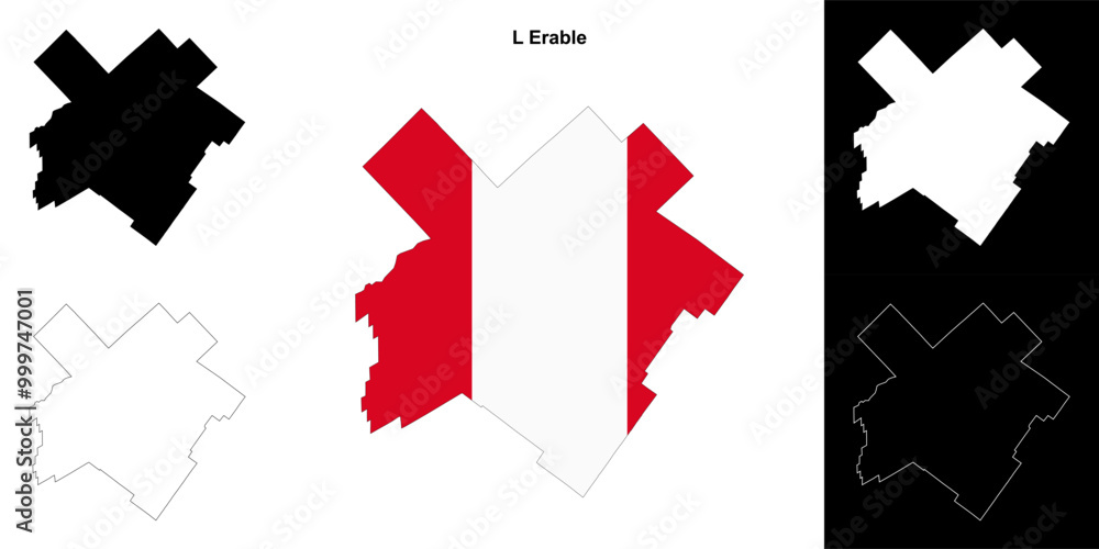 L Erable (Quebec) outline map set L Erable (Quebec) outline map set