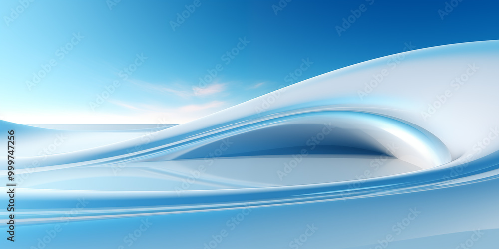 Obraz premium Abstract blue abstract space scene