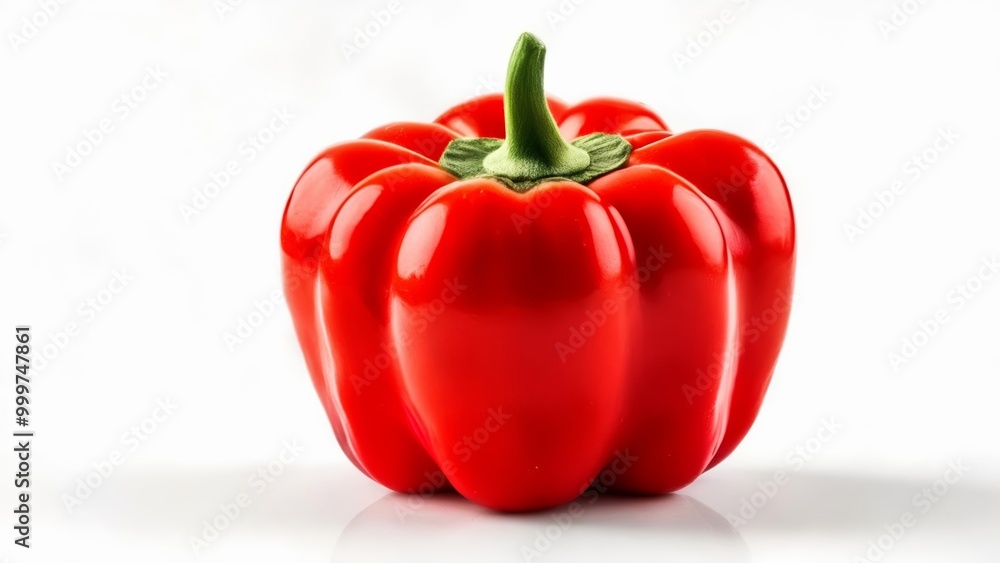 Vibrant red bell pepper fresh and ready to cook Vibrant red bell pepper fresh and ready to cook