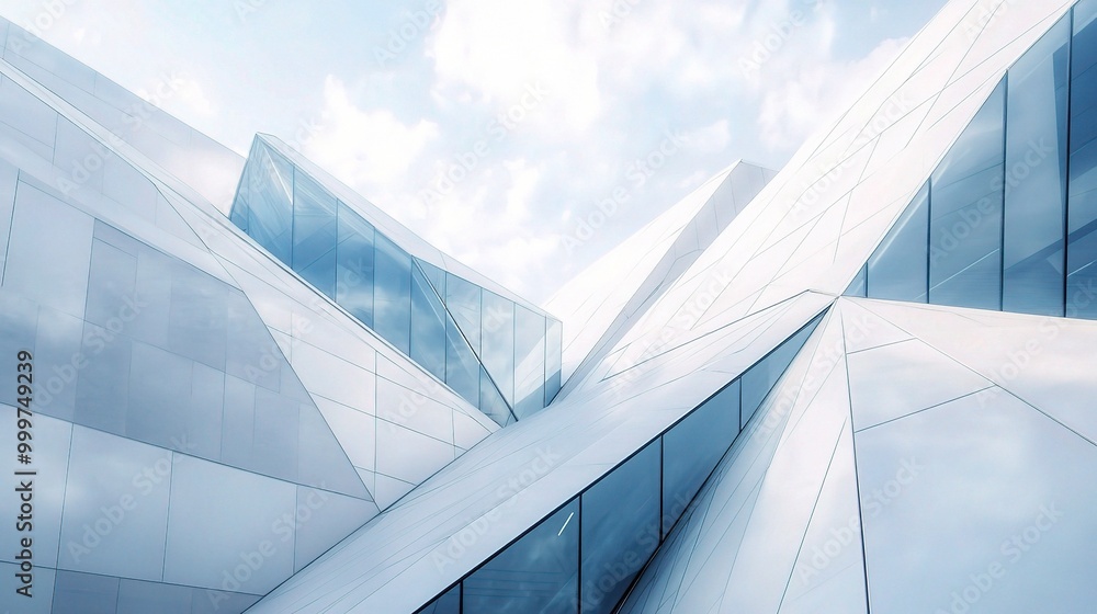 Obraz premium Modern Architectural Design with Glass and Light