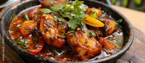 Fish Tawa Served With Authentic Chutney photo