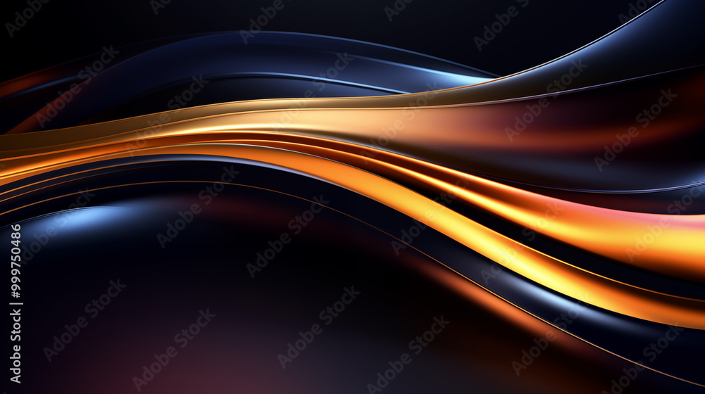 Abstract background of interweaving black and gold smooth curves Abstract background of interweaving black and gold smooth curves