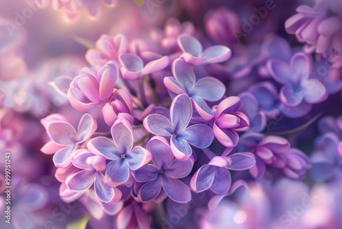 A close-up shot of a bunch of vibrant purple flowers