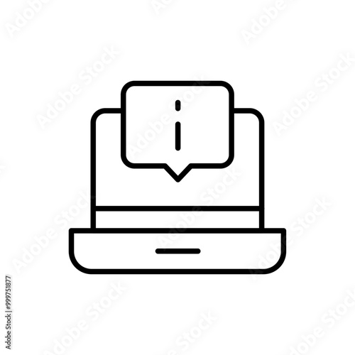 Information center outline icons, minimalist vector illustration ,simple transparent graphic element .Isolated on white background