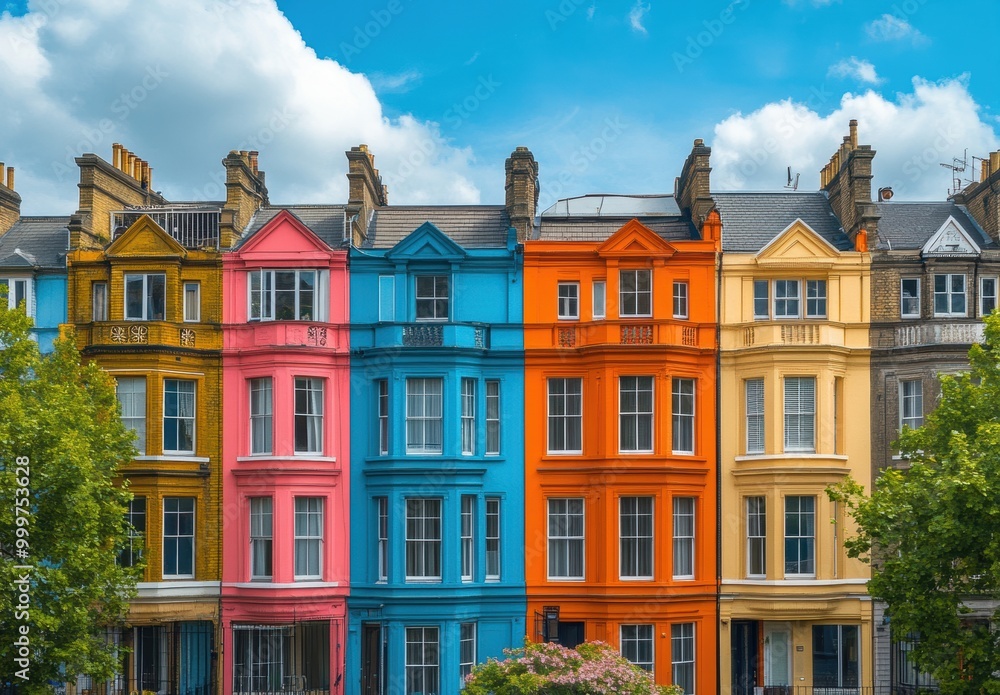 Fototapeta premium Colorful Row Houses.