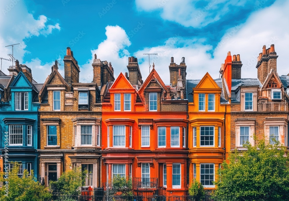 Colorful London Townhouses. Colorful London Townhouses.