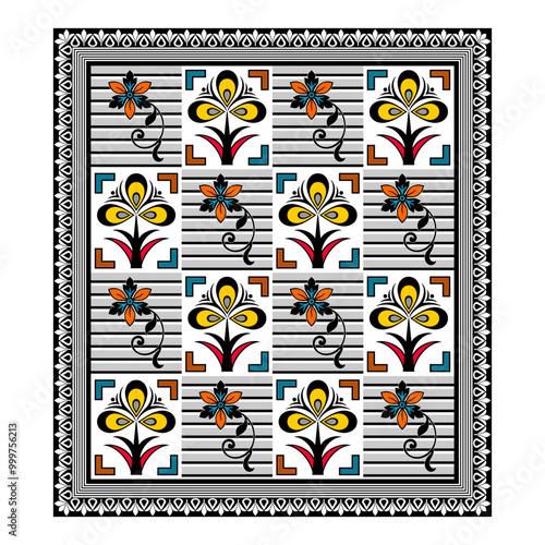 bedsheet design digital art use hand work and digital printing