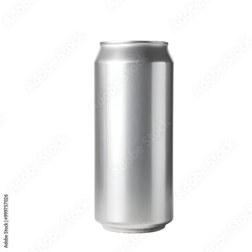 A blank soda can, isolated, transparent background, no background. PNG.