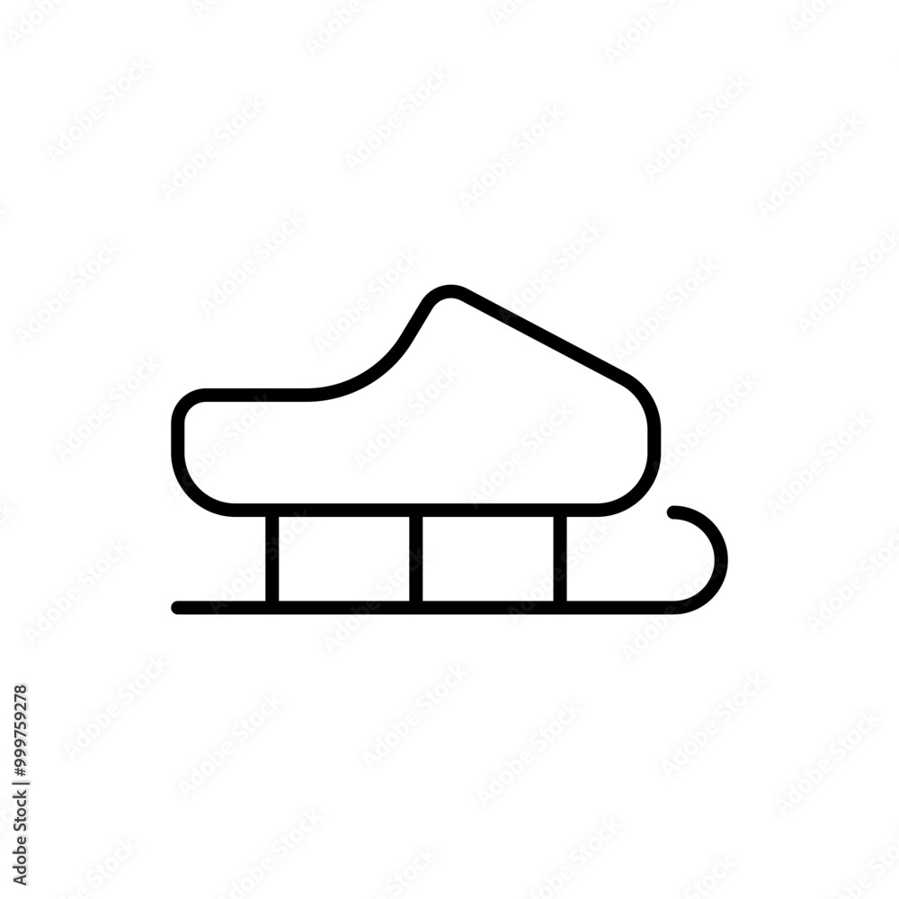 Sled outline icons, minimalist vector illustration ,simple transparent graphic element .Isolated on white background Sled outline icons, minimalist vector illustration ,simple transparent graphic element .Isolated on white background