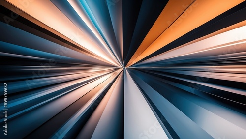 Wallpaper Mural Futuristic abstract design with radiant lines and vibrant colors, creating a sense of depth and movement for modern artistic expression Torontodigital.ca