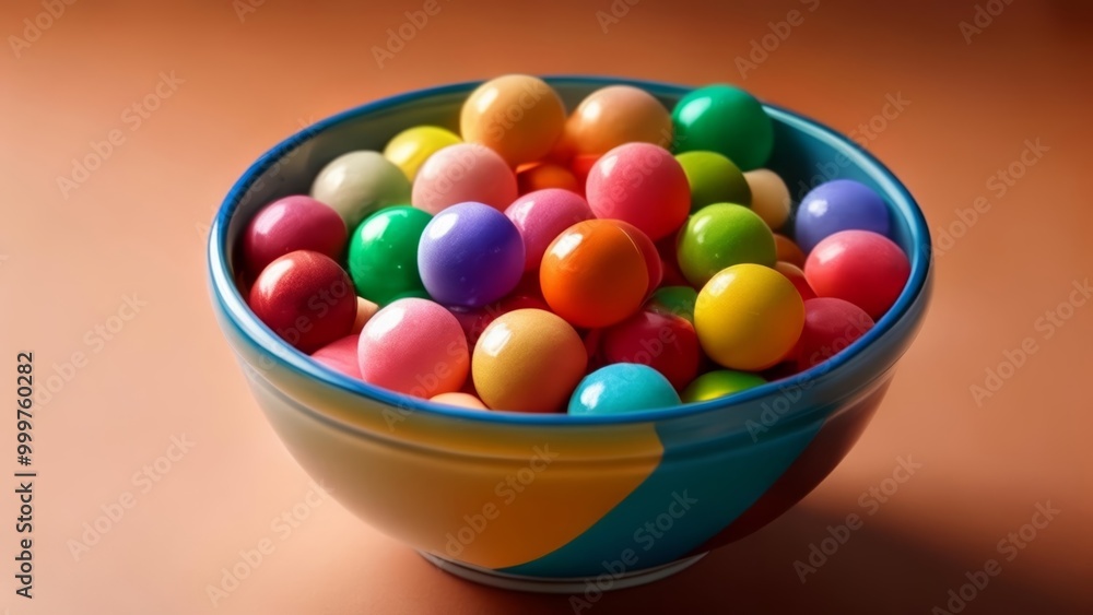 Colorful candy delight in a vibrant bowl Colorful candy delight in a vibrant bowl
