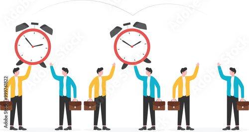 Time management, vision or effort to manage project and foresee problem or opportunity, work deadline or timer countdown,

