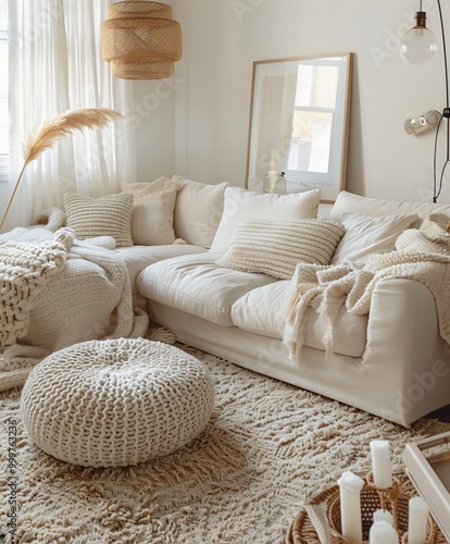 sofa and pillows