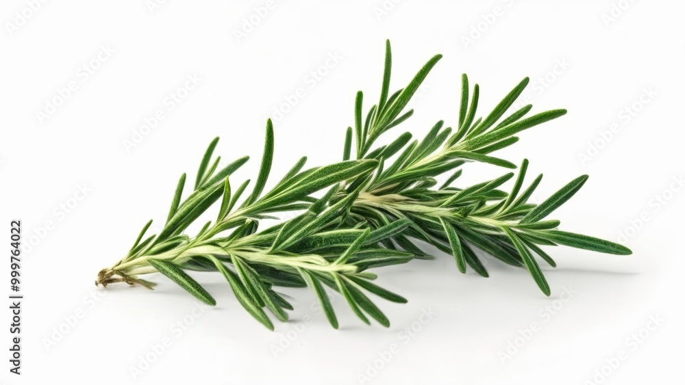 Fototapeta premium Freshly picked rosemary sprigs ready for culinary delight