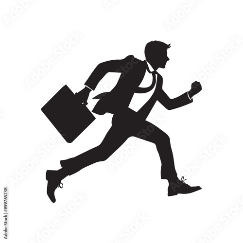 Business Man vector illustration - Businessman Silhouette Design, Business people Clipart