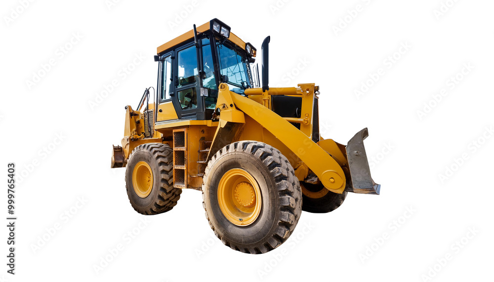 Bulldozer isolated on white background, clipping path, full depth of field Bulldozer isolated on white background, clipping path, full depth of field