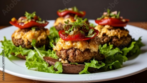  Delicious gourmet burger with a twist