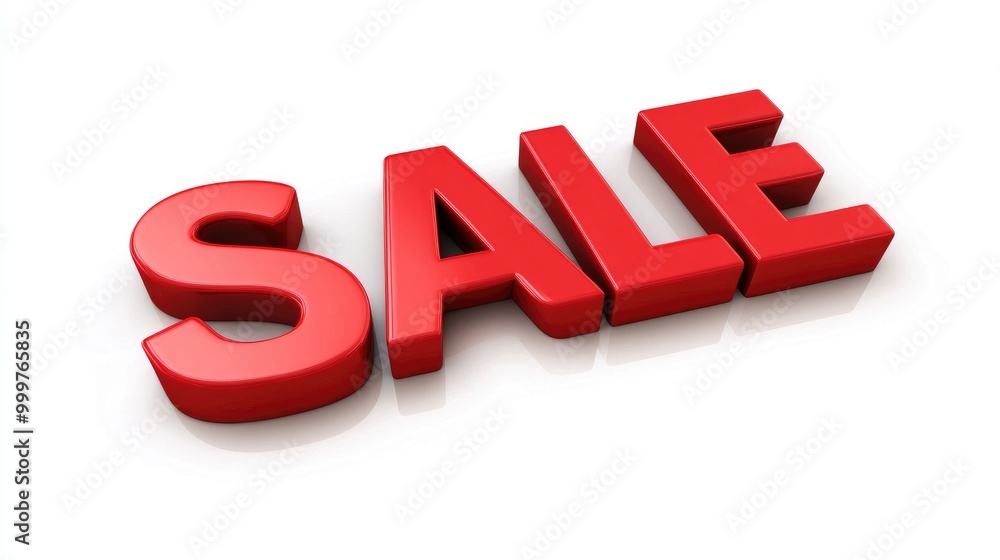 Eye-catching red sale letters in a modern glossy finish against a clean trend background, showcasing high-resolution design and detail Eye-catching red sale letters in a modern glossy finish against a clean trend background, showcasing high-resolution design and detail