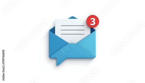 Unread emails icon graphic isolated on a white background