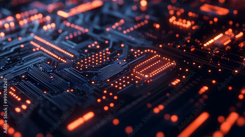 Abstract circuit board futuristic technology processing background. Abstract circuit board futuristic technology processing background.