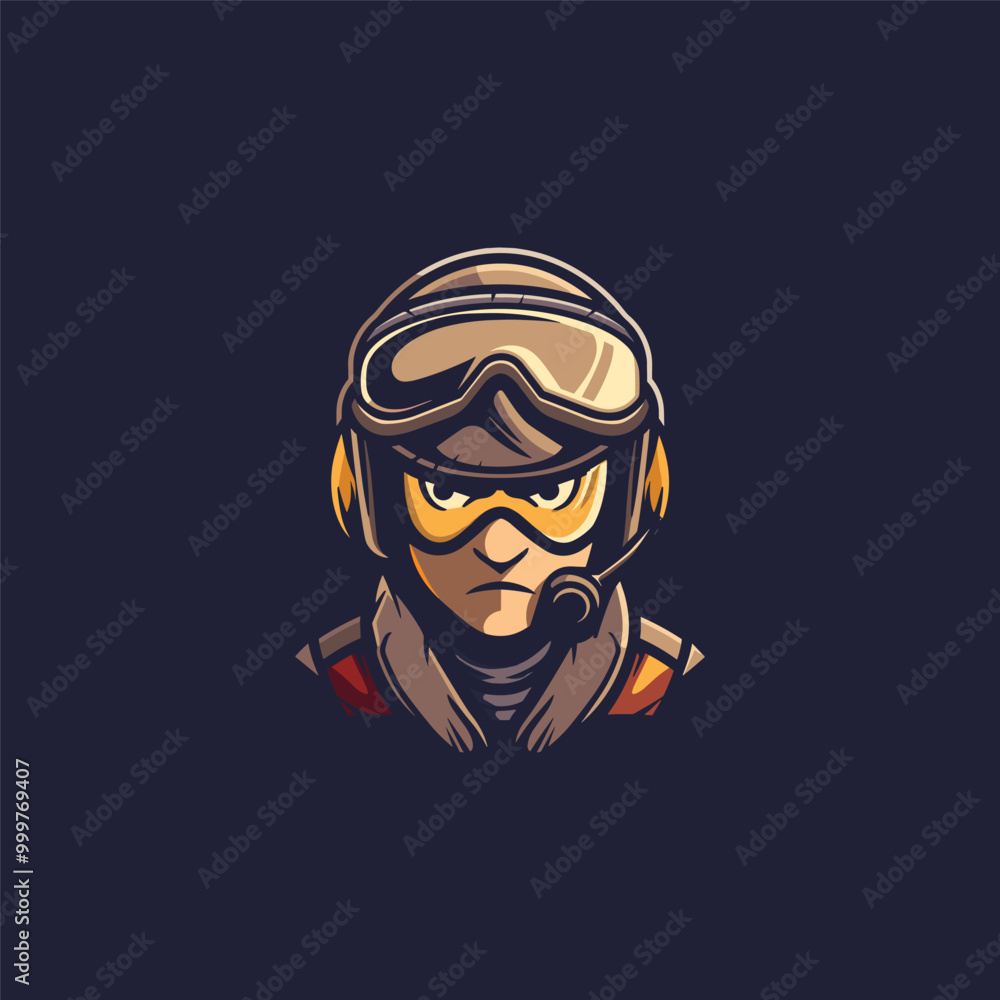 Modern Pilot logo design in Trendy Flat Style
Modern Pilot logo design in Trendy Flat Style