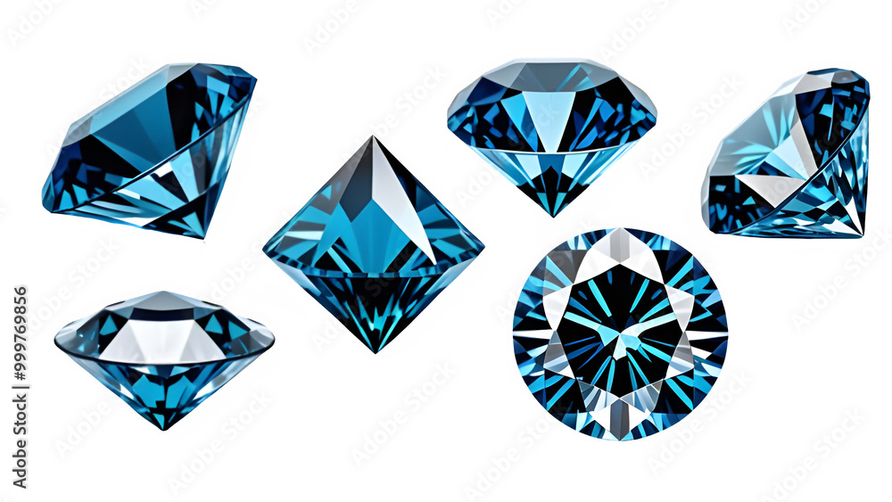 Fototapeta premium blue diamond gem